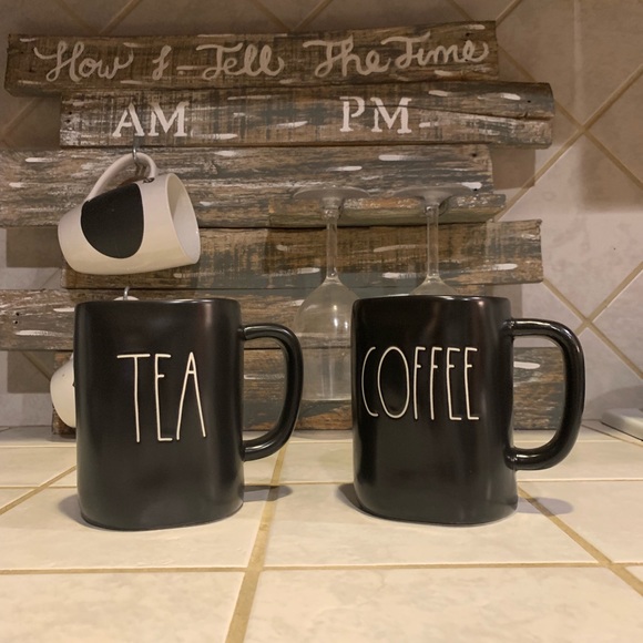Rae Dunn Accessories - Rae Dunn BLACK COFFEE & TEA MUG SET